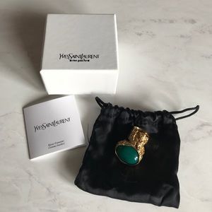 Yves Saint Laurent (YSL) Arty Glass Ring Size 7